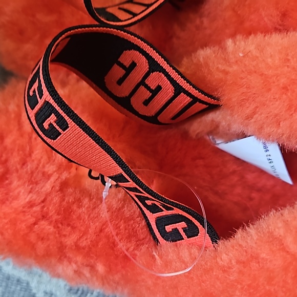 RESERVED JK NWT UGG Plush Fluff Yeah Platform/Slingback Sandles Tangerine Orange - Picture 12 of 12